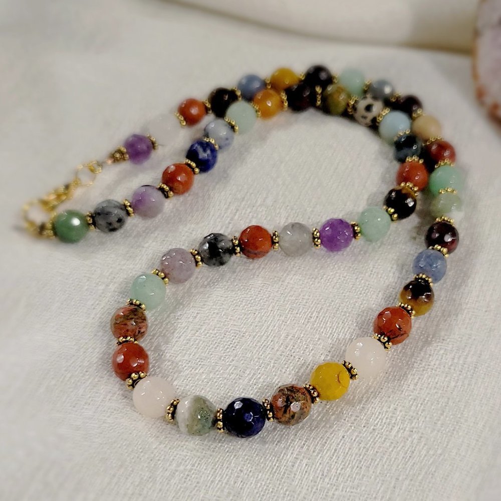 Faceted Muli-stone Mix Necklace